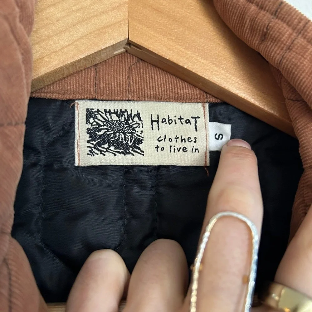 Habitat Quilted Corduroy Button Front Vest Brown‎ Small